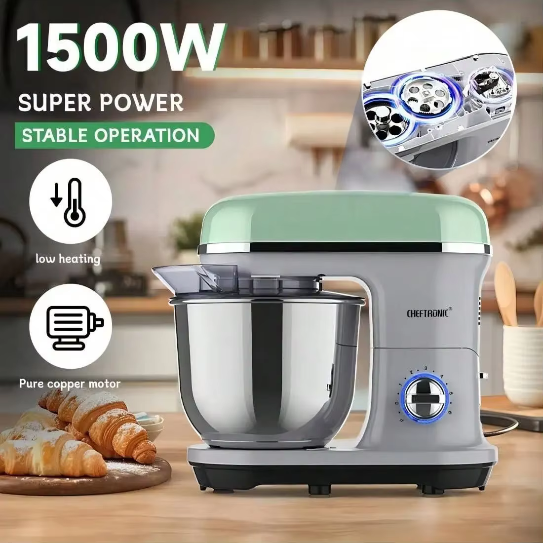 1pc CHEFTRONIC Stand Mixer 5.2L